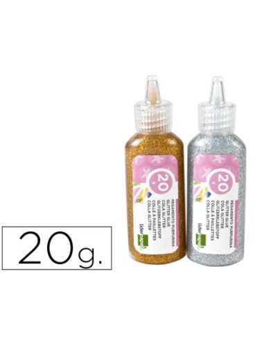 Purpurina pegamento liderpapel fantasia colores...