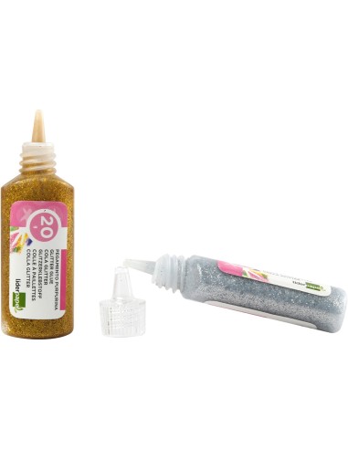 Purpurina pegamento liderpapel fantasia colores...