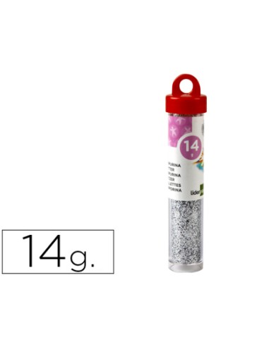 Purpurina liderpapel fantasia color plata bote...