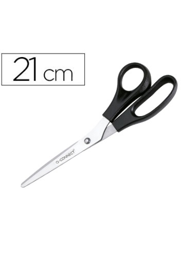 Tijera oficina q-connect para zurdos 8\" 21 cm