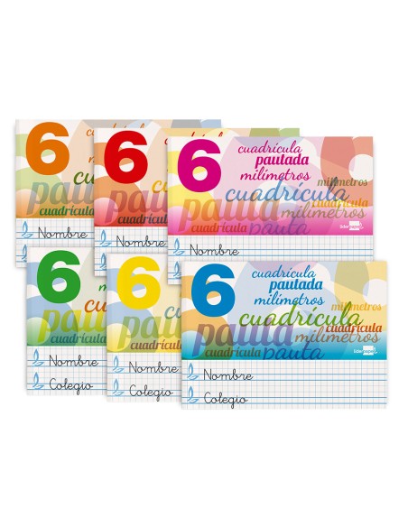 Libreta liderpapel pautaguia tapa cartoncillo 32 hojas din a5 70 gr cuadriculado pautado 6 mm apaisado