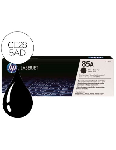 Toner hp laserjet ce285a negro 1600 pag pack 2