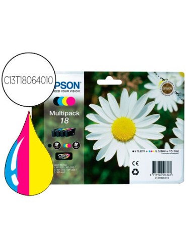 Ink-jet epson multipack t18 negro amarillo cyan...