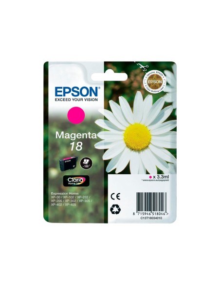 Ink-jet epson t18 magenta expression home xp-102 xp-205 xp-305 xp-405 capaciidad 180 pag