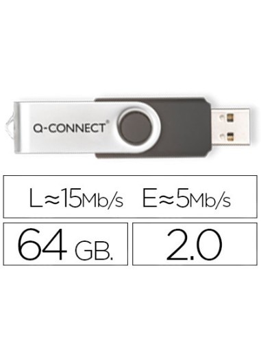 Memoria usb q-connect flash 64 gb 2.0