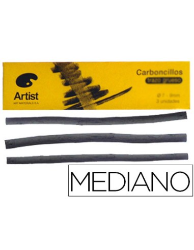 Carboncillo artist mediano 5-6 mm caja de 6...