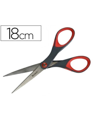 Tijera oficina scotch 18 cm de acero inoxidable...