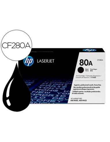 Toner hp laserjet negro cf280a 2700 pag