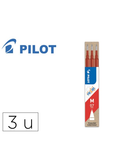 Recambio boligrafo pilot frixion ball rojo caja de 3 unidades