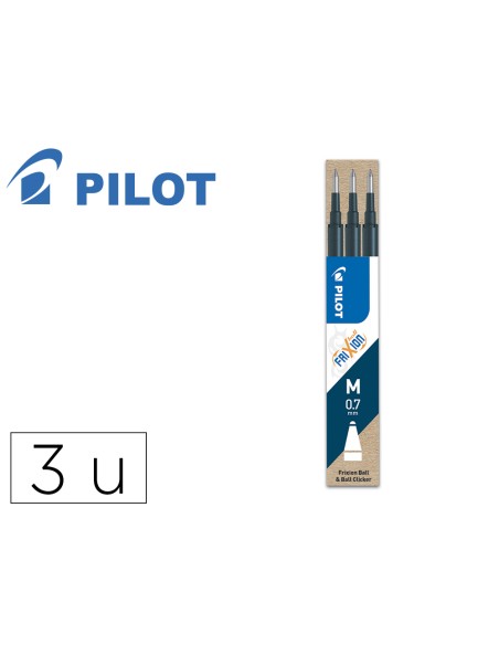 Recambio boligrafo pilot frixion ball negro caja de 3 unidades