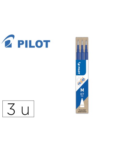 Recambio boligrafo pilot frixion ball azul caja...