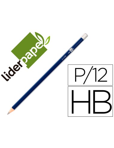Lapices de grafito sin goma liderpapel hb...