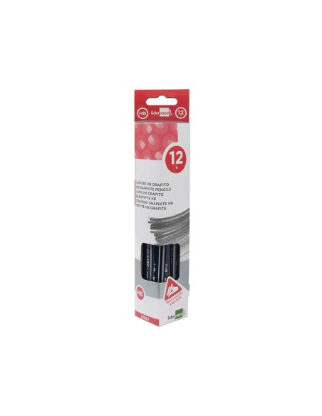 Lapices de grafito sin goma liderpapel hb triangular