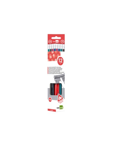Lapices de grafito con goma liderpapel hb...