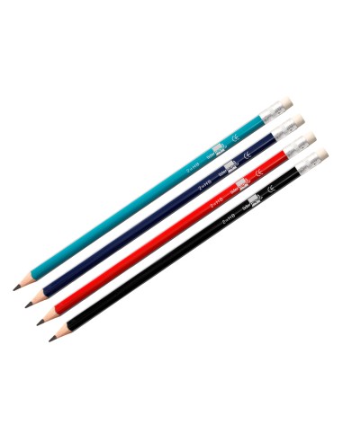 Lapices de grafito con goma liderpapel hb...