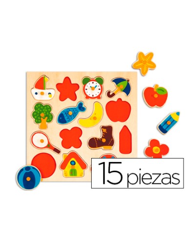 Puzle diset siluetas 15 piezas