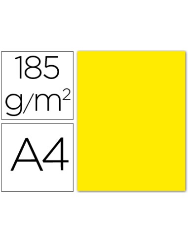 Cartulina guarro din a4 gualda 185 gr paquete...