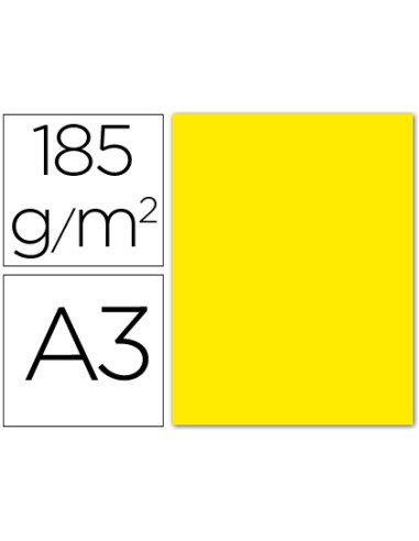 Cartulina guarro din a3 amarillo fluorescente...