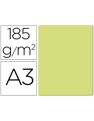 Cartulina guarro din a3 verde manzana 185 gr...