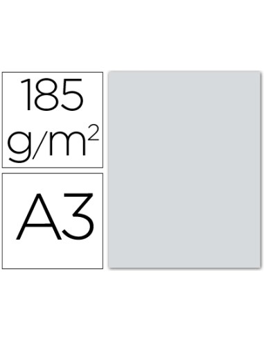 Cartulina guarro din a3 gris plomo 185 gr...