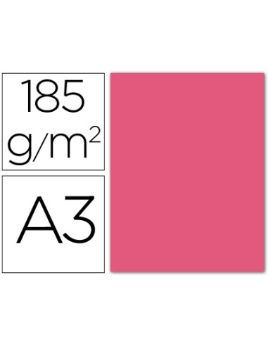 Cartulina guarro din a3 fucsia 185 gr paquete...
