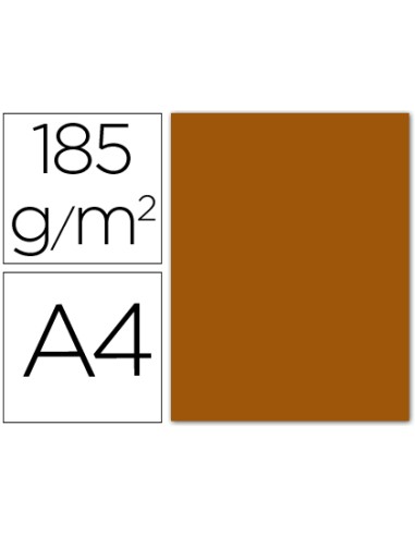 Cartulina guarro din a4 marron chocolate 185 gr...