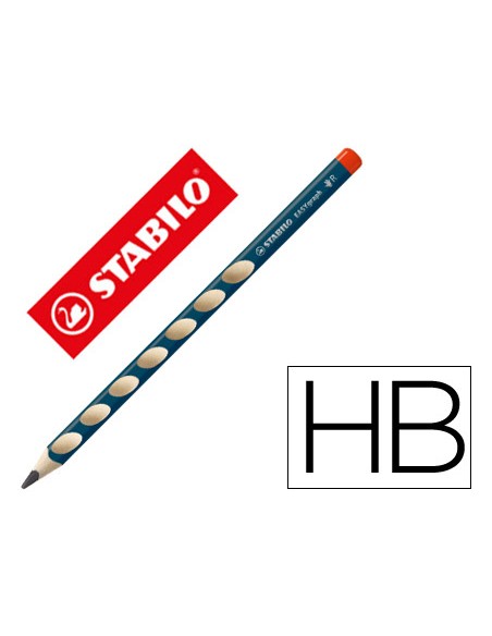 Lapices de grafito stabilo easygraph ergonomico para ambidiestros mina 3,15 mm hb