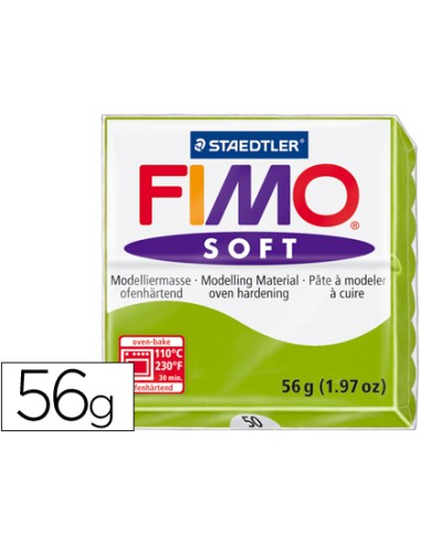 Pasta staedtler fimo soft 57 gr color verde...