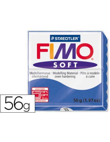 Pasta staedtler fimo soft 57 gr color azul...