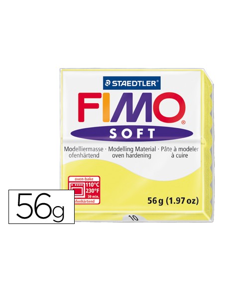 Pasta staedtler fimo soft 57 gr color amarillo limon