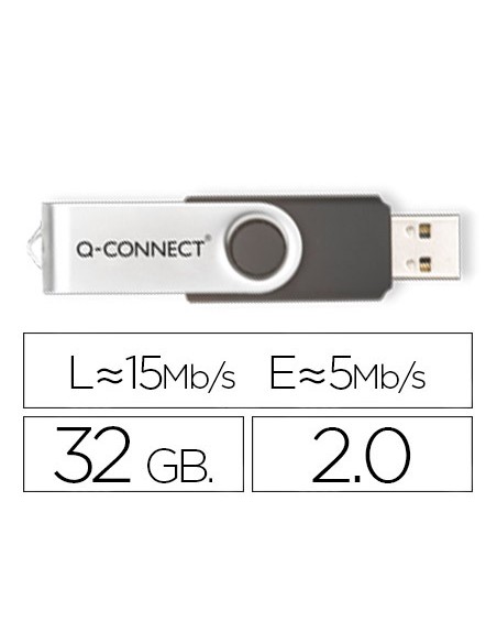 Memoria usb q-connect flash 32 gb 2.0
