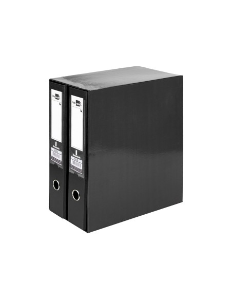 Modulo liderpapel 2 archivadores folio 2 anillas mecanismo de palanca 75mm negro