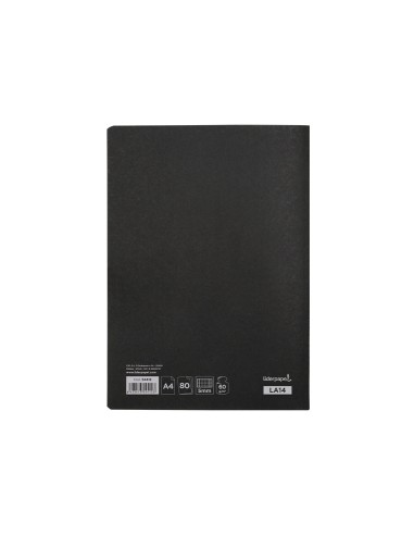 Libreta liderpapel tapa negra a4 80 hojas 60gr...