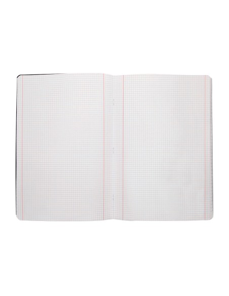 Libreta liderpapel tapa negra a4 80 hojas 60gr cuadro 5mm con doble margen