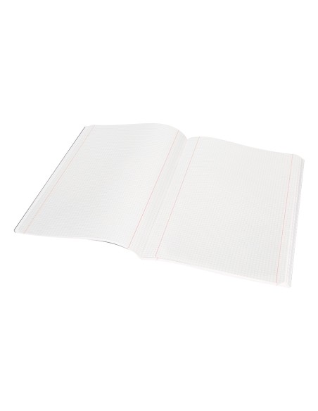 Libreta liderpapel tapa negra a4 80 hojas 60gr cuadro 5mm con doble margen
