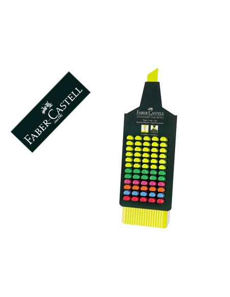 Rotulador faber castell fluorescente textliner 48 expositor 60 unidades colores surtidos