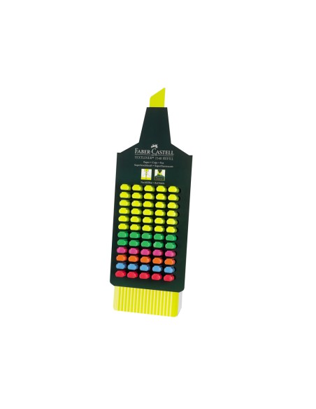 Rotulador faber castell fluorescente textliner 48 expositor 60 unidades colores surtidos