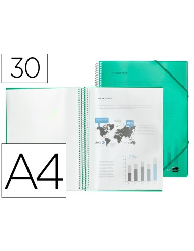 Carpeta liderpapel escaparate con espiral 30...