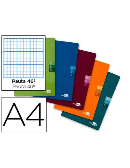 Libreta liderpapel scriptus a4 48 hojas 90gr rayado nº46