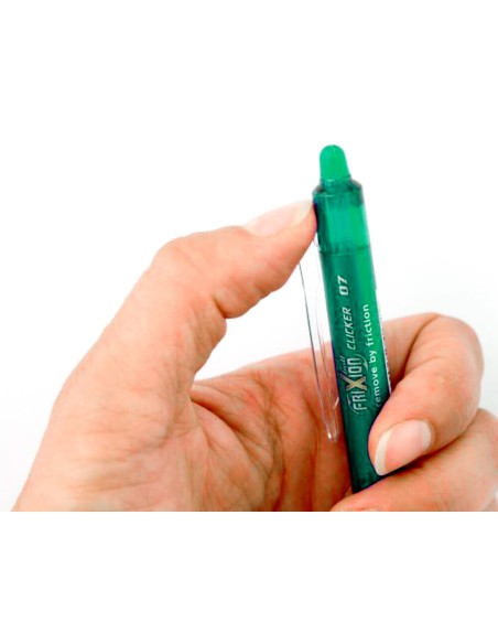 Boligrafo pilot frixion clicker borrable 0,7 mm color verde