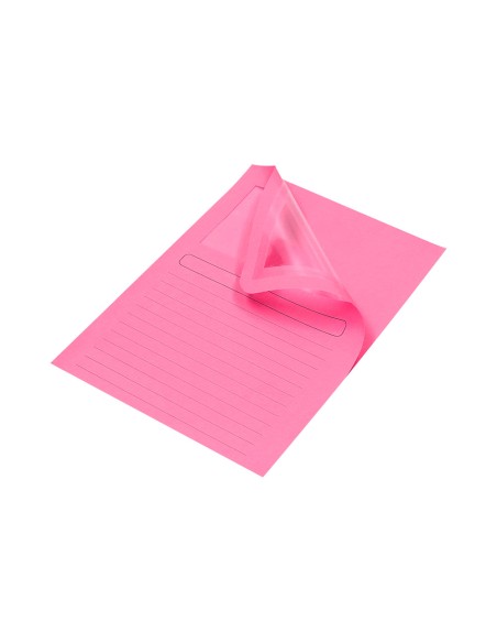 Subcarpeta cartulina q-connect din a4 colores surtidos con ventana transparente 120g/m2 paquete de 25 unidades