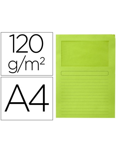 Subcarpeta cartulina q-connect din a4 verde con...