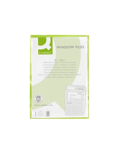 Subcarpeta cartulina q-connect din a4 verde con...