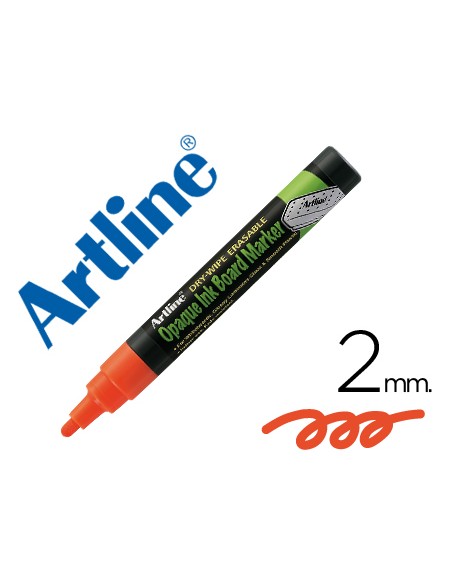 Rotulador artline pizarra verde negra epw-4 na color naranja bolsa de 4 unidades