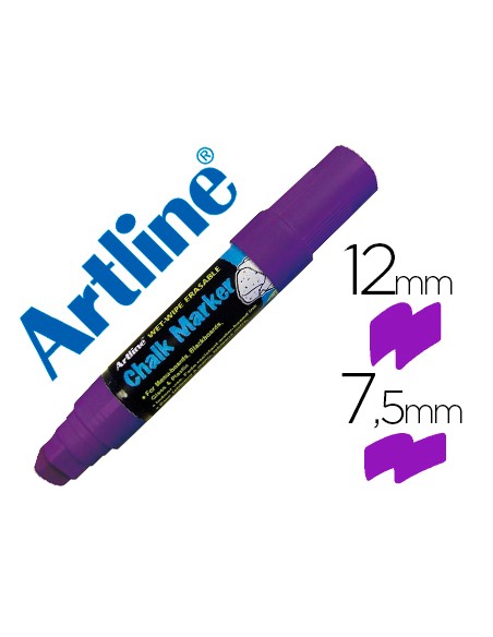 Rotulador artline pizarra verde negra epw-12 mm color violeta