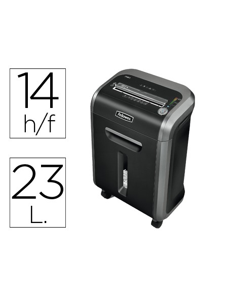 Destructora de documentos fellowes ps-79ci capacidad de corte 16 h destruye tarjetas de credito grapas clips y cd