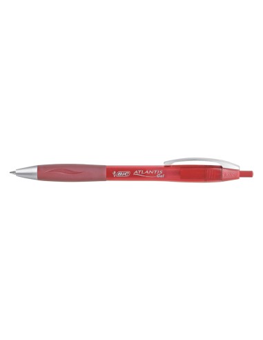 Boligrafo bic atlantis rojo retractil tinta gel...