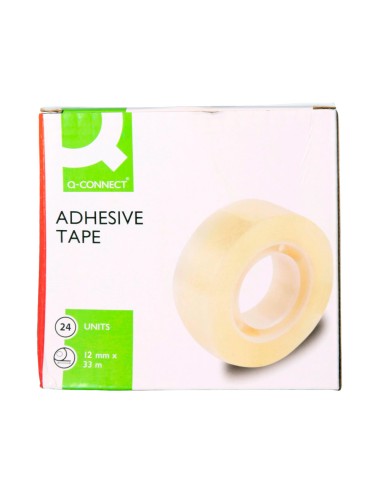 Cinta adhesiva q-connect transparente 33 m x 12...