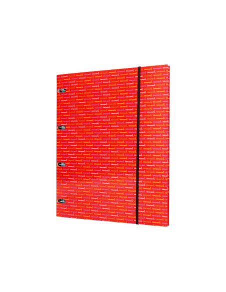 Carpeta con recambio liderpapel a5 cuadro 5mm forrada 4 anillas 20mm colores surtidos