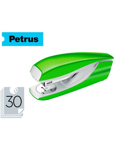 Grapadora petrus mod 635 wow verde metalizada...